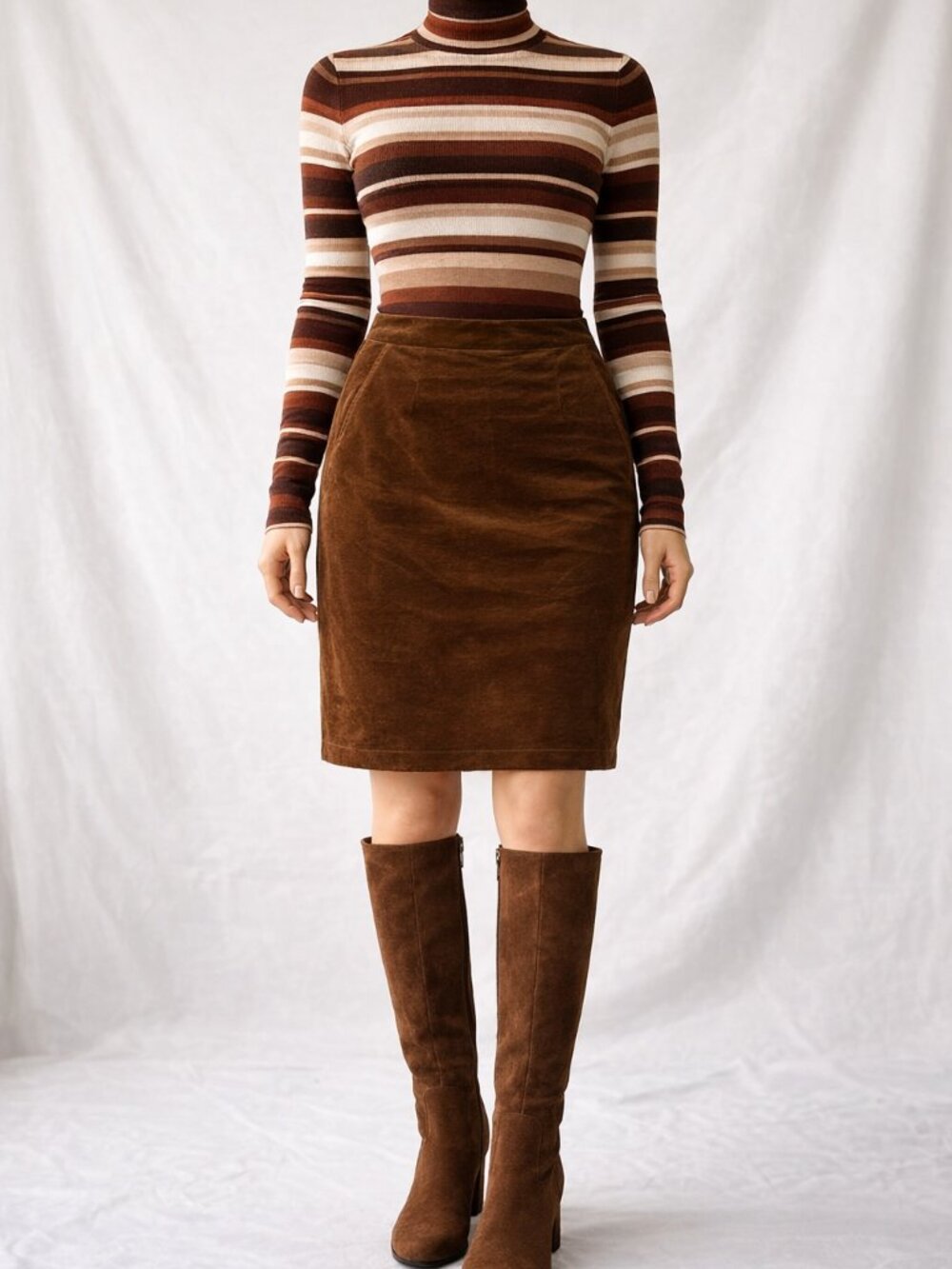 Corduroy Brown Sweet Salt size 12 Women’s Pencil Skirt